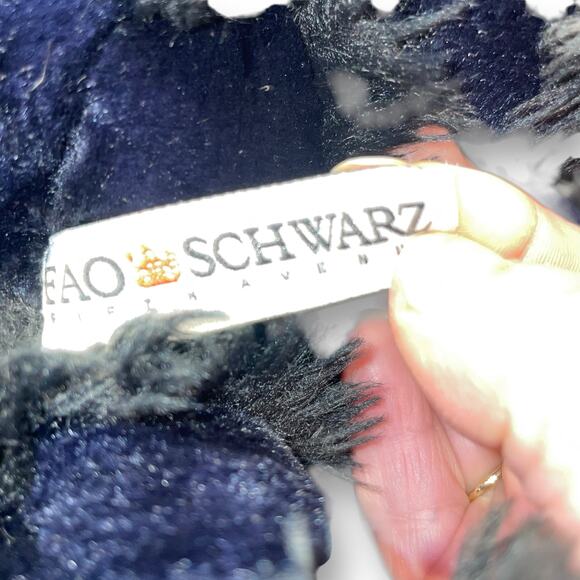 FAO Schwarz Plush Poodle Puppy Dog Stuffed Animal Red Bow Nursery Realistic 11" - Picture 8 of 10